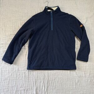 Orvis Men's Sherpa Quarter Zip Textured Pullover Sweater Size M Cabin Preppy